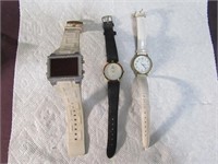 3 Watches Timex, Gucci, Kuletco LED