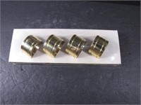 Four Gold Heavy Duty Napkin Rings