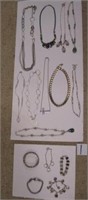 Costume Jewelry Lot of (10) Necklaces and (5) Br