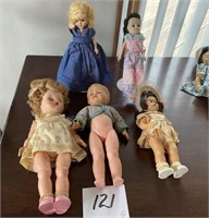 5 Old Dolls