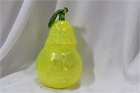An Art Glass Pear Shaped Container