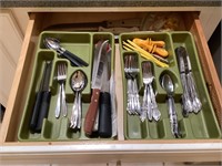 Assorted spoons, forks and knives