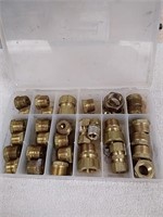Group of assorted brass fittings