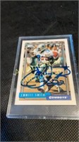Signed 1992 Topps Emmitt Smith card