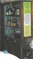 Antique oak cupboard with storage drawer