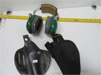 Two Holsters and Ear Protection