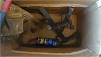 Box With Tool Belt and Misc Items