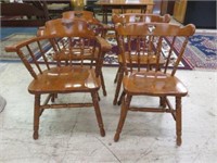 FOUR TELL CITY HARD ROCK MAPLE DINING CHAIRS