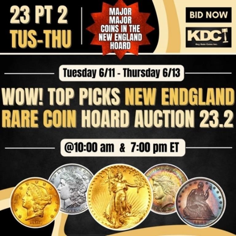 Top Picks New England Rare Coin Hoard Auction 23 pt 2.2