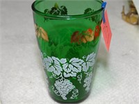 Green Grapes Themed Drinking Glass