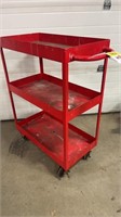 Red 3-tier Shop Cart