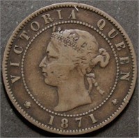 Canada Prince Edward Island One Cent 1871 Reverse