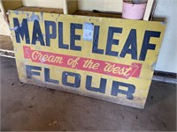 Antique Maple Leaf Flour Sign