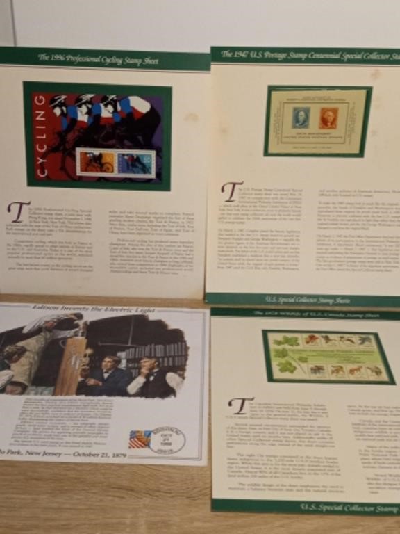 Collectible Postage Stamp With Information Sheets