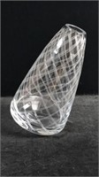 Unusual Tilting Vase with Diamond Pattern