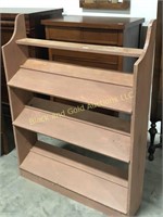 Painted Wood Shoe Rack or Display Shelf