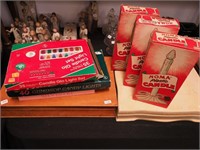 Seven boxes of vintage Christmas lights including