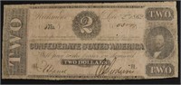 1862 TWO DOLLAR CONFEDERATE NOTE VF