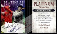 Shohei Ohtani Babe Ruth Platinum Cuts