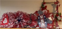 Red, White, and Blue Wreaths