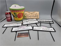 Ceramic Planter, Garden Signs