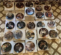 24 Rockwell Heritage Society Collector's Plates