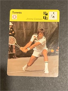 1977 Jimmy Connors Tennis Sportscaster Rookie Card