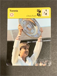 1977 Chris Evert Tennis Sportscaster Rookie Card 0