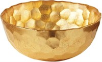 Elegance Odessa Gold Glass Bowl, 6-Inch