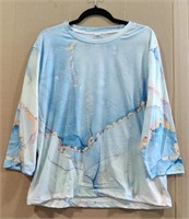 Large 3/4 Sleeve Shirts For Women Summer Casual Pr