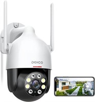 DEKCO 2K HD Outdoor Security Camera with 360