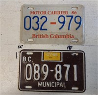 B.C. License Plates