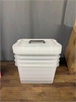 4 pack - 8.5 qt storage containers with lids