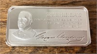 1000 grains sterling silver bar Grover Cleveland