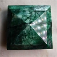 CERT 347.30 Ct Faceted Coloour Enhanced Emerald, S