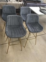 Great set of 4 retro swivel bar chairs with Metal