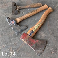 3x Small Camping Axes