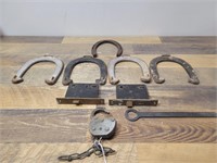 Vintage Lock, Horse Shoes & More