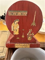 Red oriental style shelf (Approx 18 inches)