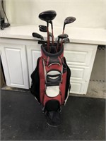MENS LEFT HANDED GOLF CLUBS AND BAG