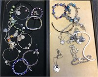 Charm bracelets and necklaces
