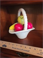 Vibrant Ceramic fruit basket with fruit
