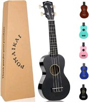 POMAIKAI Soprano Wood Ukulele Rainbow Starter Uke