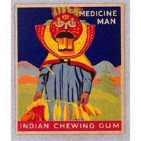 1947 Indian Gum Medicine Man Card Hi Grade