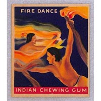 1947 Indian Gum Fire Dance Card Hi Grade