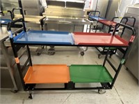 Colorful 2-Tier Rolling Metal Cart