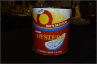 Rays Seafood Inc 1 gal Oysters can Crisfield MD