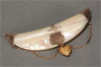 Gold and Mother of Pearl Brooch,