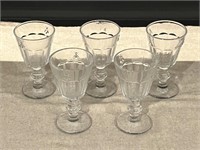 SET of Five Small Glass Goblets Drinkware Dessert