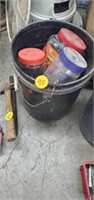 BUCKET OF ASSORTED NAILS AND SCREWS